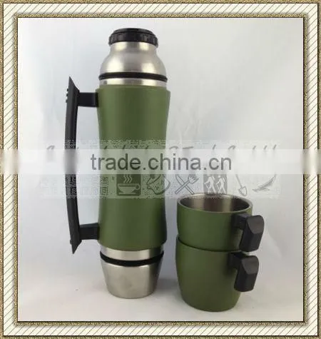 16oz travel mug with leather cover outer no handle