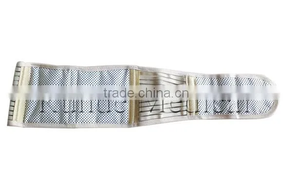Tourmaline lumbar/pelvic support belt with plastic or steel stay