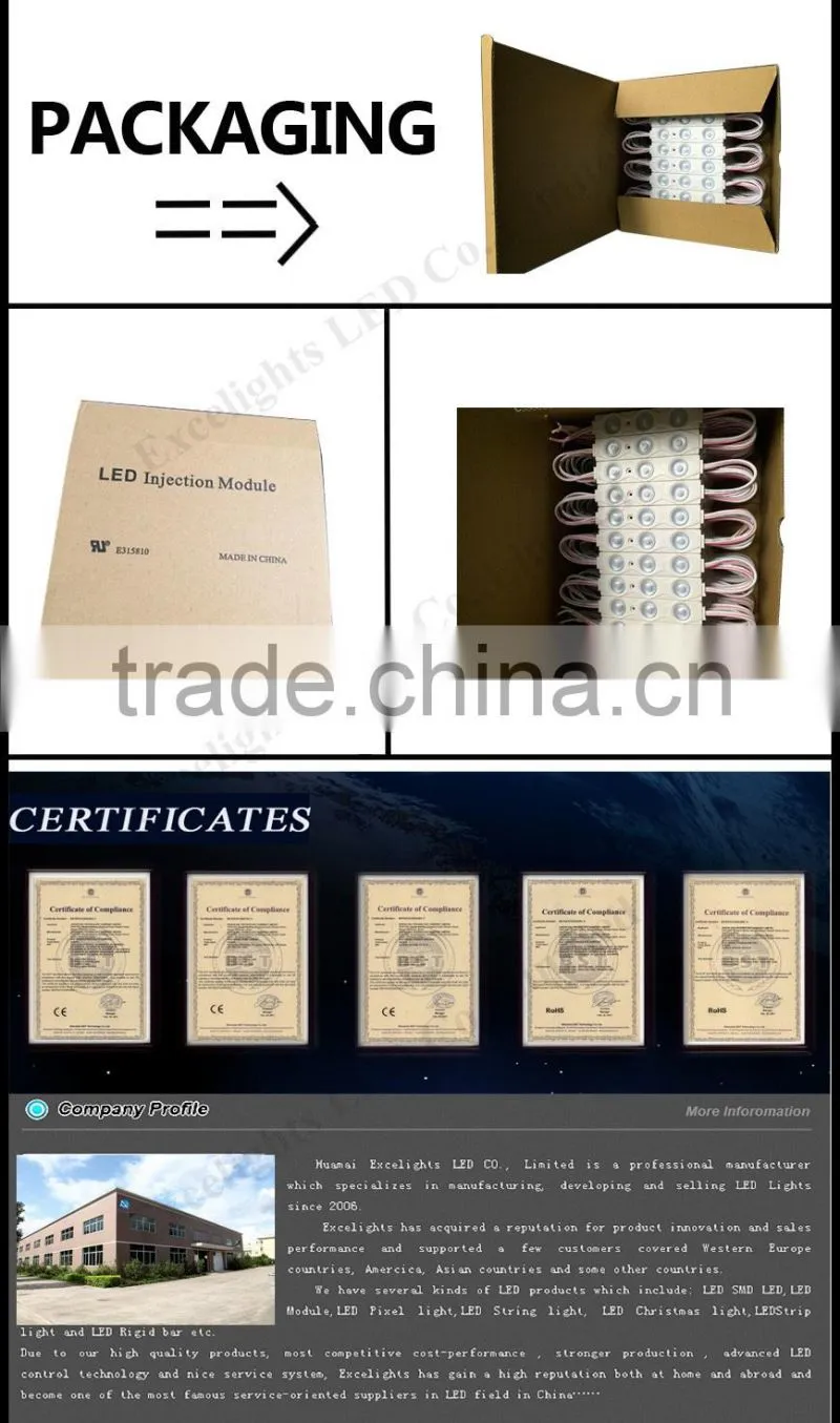 Factory sales 12V DC 0.72W 3 chips led module 5630