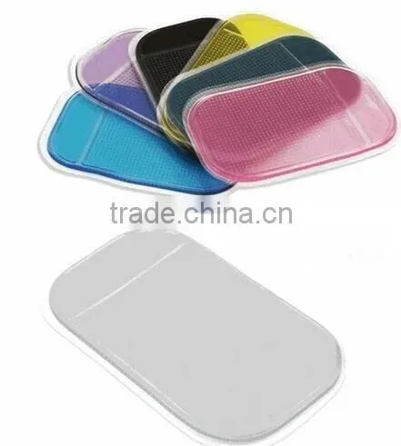 Customized promotion pu gel magic mobile phone sticky anti slip mat