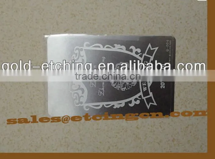 Custom design etching stainless steel name plate , metal sign