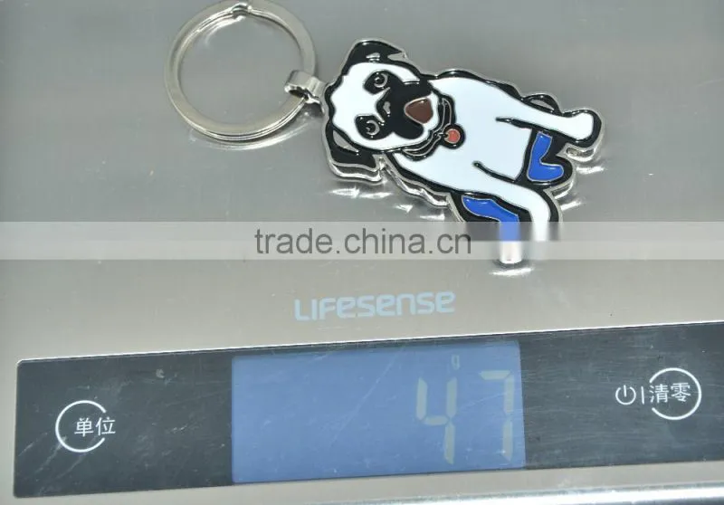 Promotional metal animal keychain dog key ring and animal shaped keychain