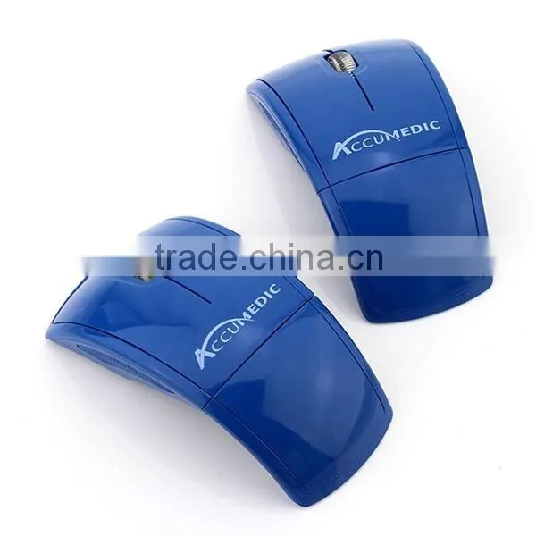 2.4Ghz Foldable Computer Black Wireless Mouse