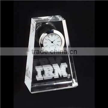 Crystal table clock for office decoration