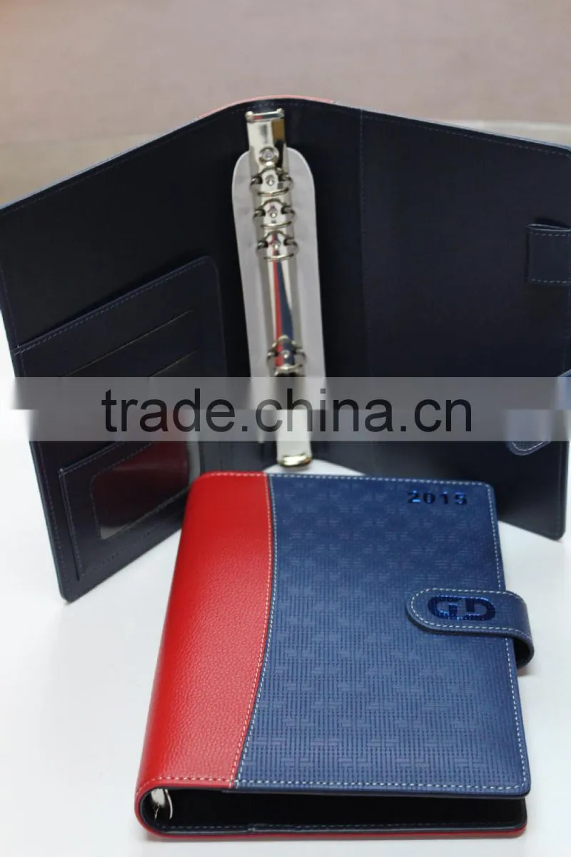 fashional loose-leaf pu leather notebook ,loose-leaf leather notebook cover