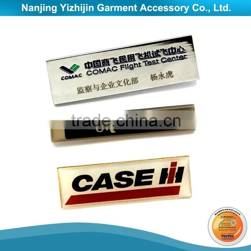 Good quality brand labels custom metal logo for handbags