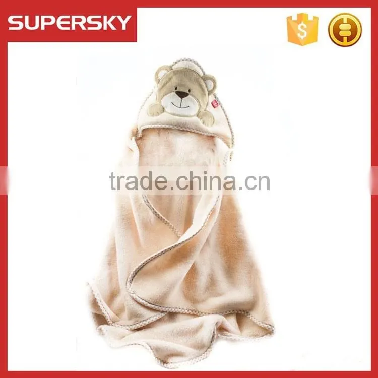 C962 Custom Made Baby Bath Towel with Hood Microfibre Children Hooded Bath Towel