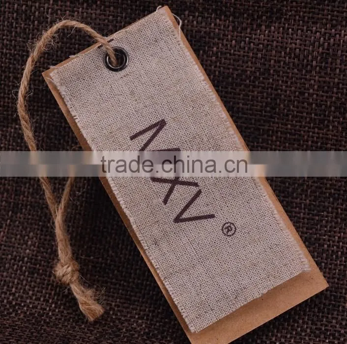 Custom Linen Fabric Hand Tag for Garment