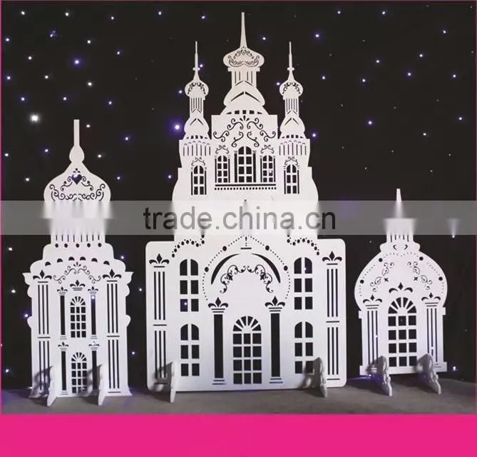 Romantic PVC wedding castle decoration wedding backdrop design for sale