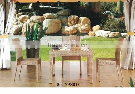 commercial outdoor furniture elegant handmade rattan wicker coffee shop bar set yps031