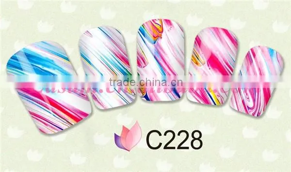 BLE nail stciker beautiful nail art water printing nail wrap C series