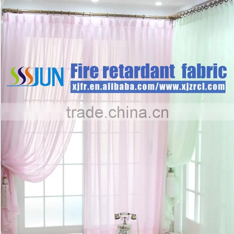 100% Polyester Manufactory Popular Flame Retardant Sheer Curtain
