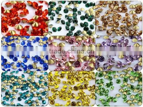 A grade pointback blue zircon glass chatons