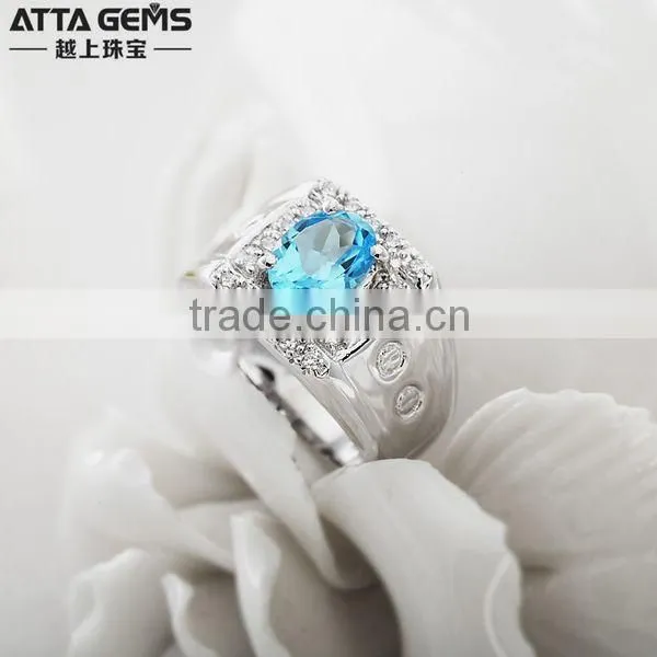 Charming style designs large oval gemstone ring