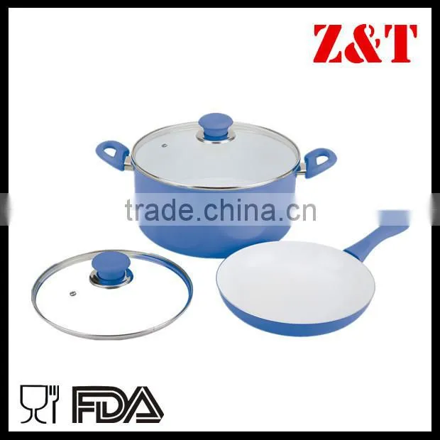 Ceramic non-stick aluminum Cookware Casserole blue
