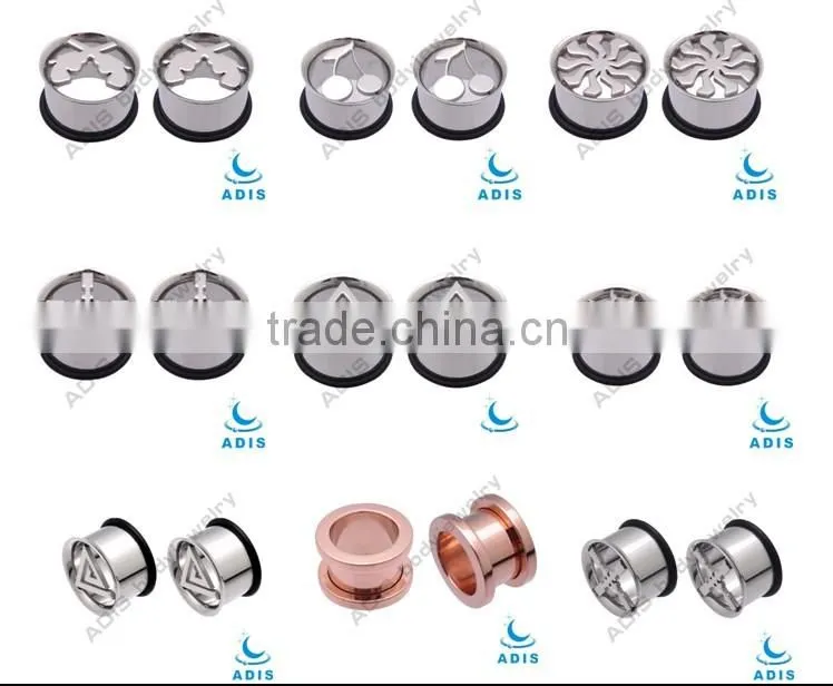 moustache image plugs ear eyelet ear plug jewelry