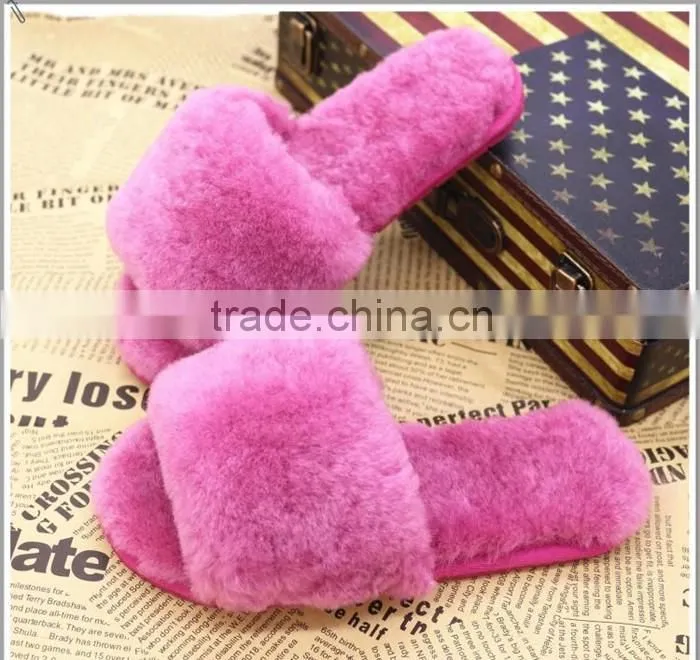 Great promotion Custom washable disposable fur hotel home slipper