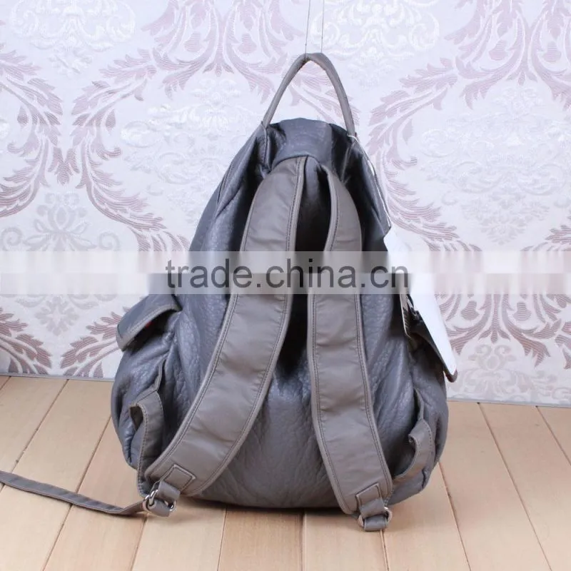 hot sale lychee lines design PU double shoulder bag classy shoulder bags