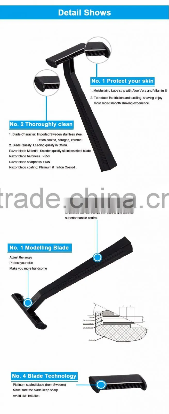 Excellent quality beautiful back shaver