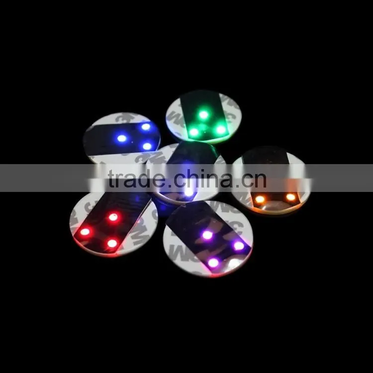 Wholesale Festoon Lighting Promotional Items Direct Factory High Quality Colorful Led Flashing Pvc Round Coaster