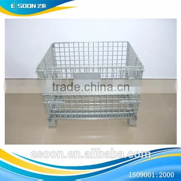 Floor stacking pallets metal parts storage cart