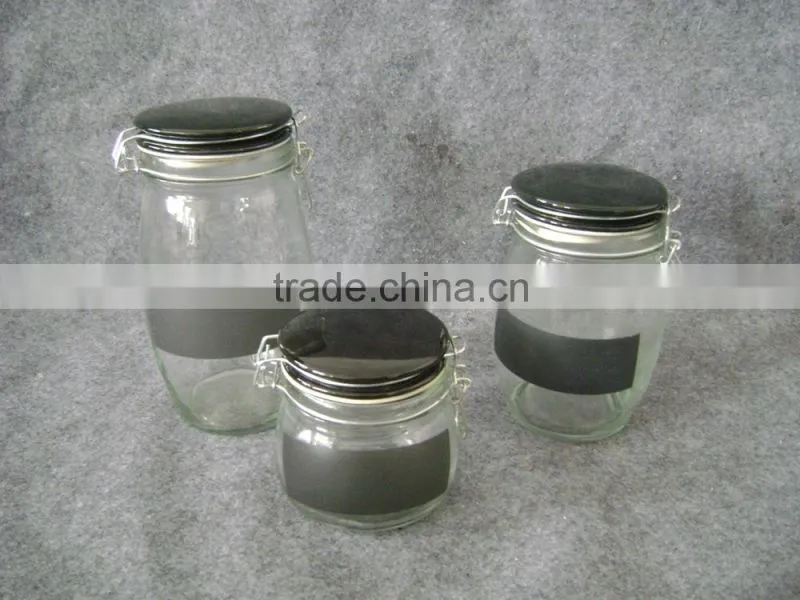 airtight glass candy jars with glass lid