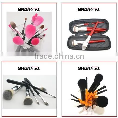 high quality wood mascara brush plated with silver color
