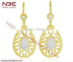 Costume 925 silver hoop earrings,black and white stone silve hoop earrings jewelry