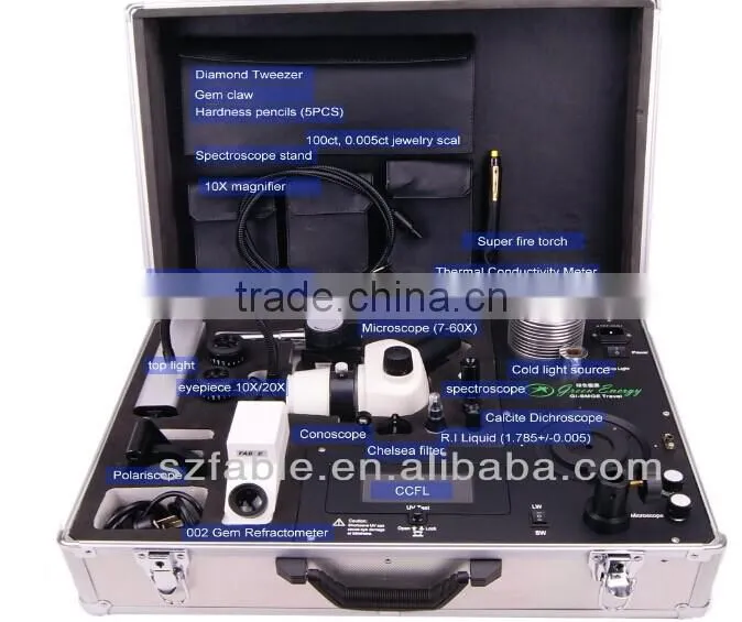 Portable Multi-functional Gemological Identification Tool Kit with 16 Items