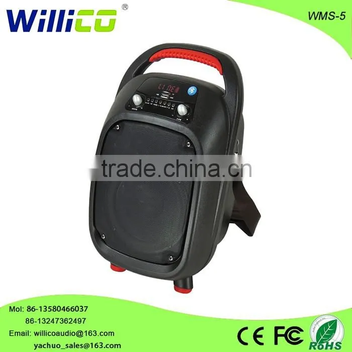 WILLICO 6.5'' portable active rechargeable battery bluetooth speaker wms-5