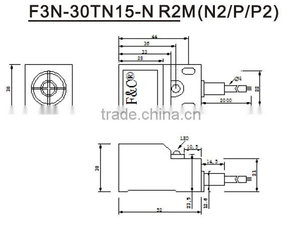 15mm detection distance 10-30VDC Front inductive NPN PNP Proximity Sensor Switch