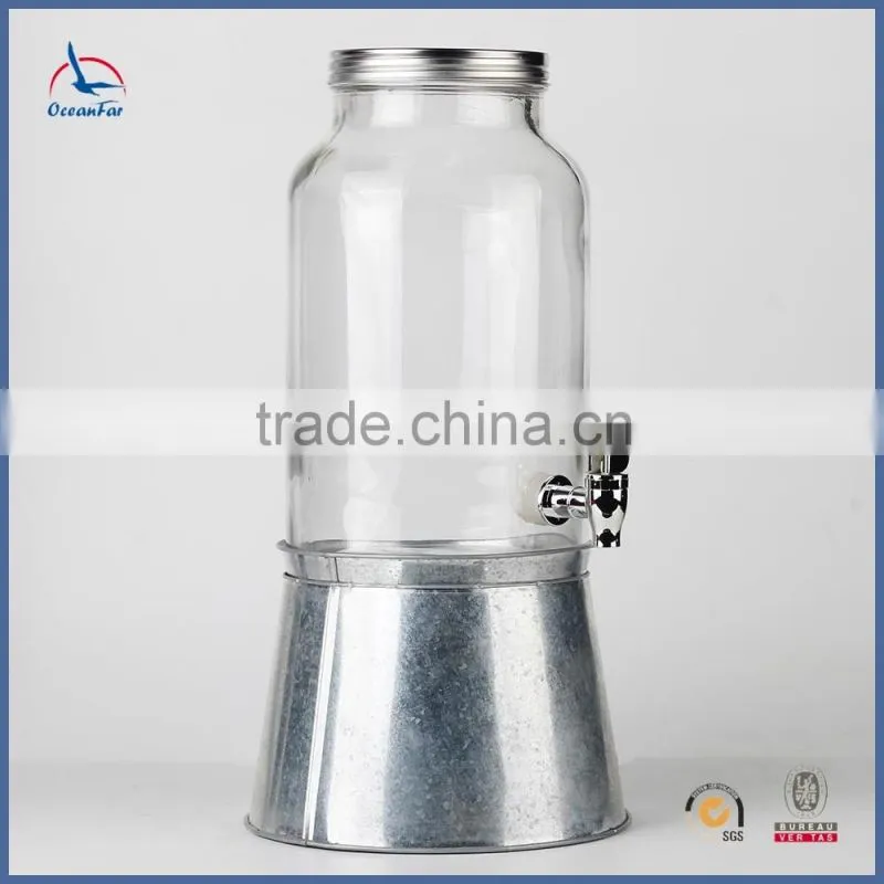 Sealing Drink Dispenser Glass High Quality Glass Beverage Dispenser