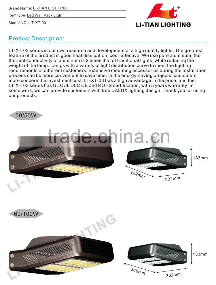 Led light, wall led light, led wall pack light,solar garden lights 100w high quality competitive pirce