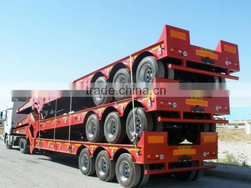 Trailer Manufacturer Three Axles Low Bed Cargo Semi Trailer For Sale