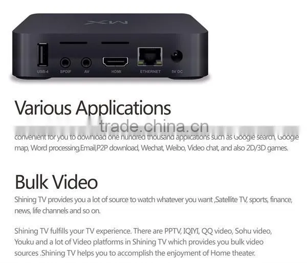 android mini tv box with a9 processor android 4.2 tv box built in XBMC
