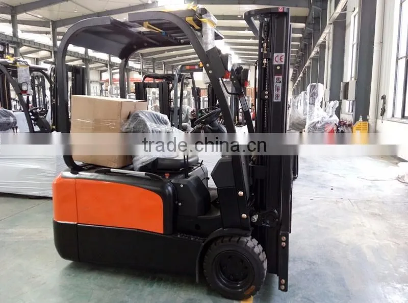 1500kg 3 wheels electric forklift truck lifting height 3600 mm