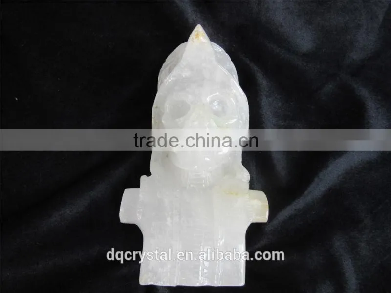2015 new arrival delicate white crystal skulls