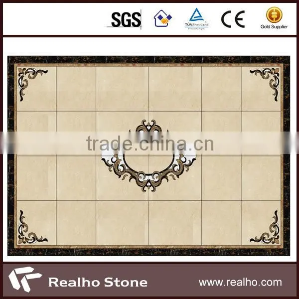marble mosaic pattern design for lobby floor tile