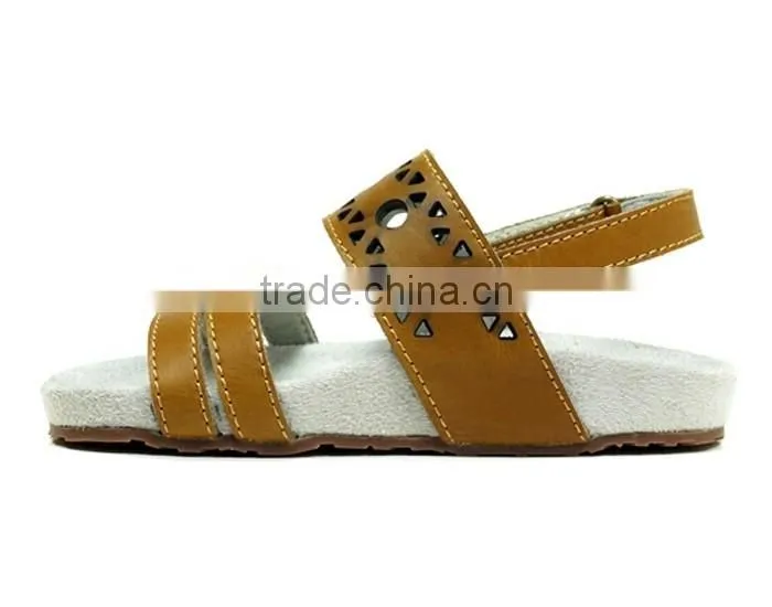 2016 Designer Arabic Traditional Leather Slide Sandals for Children