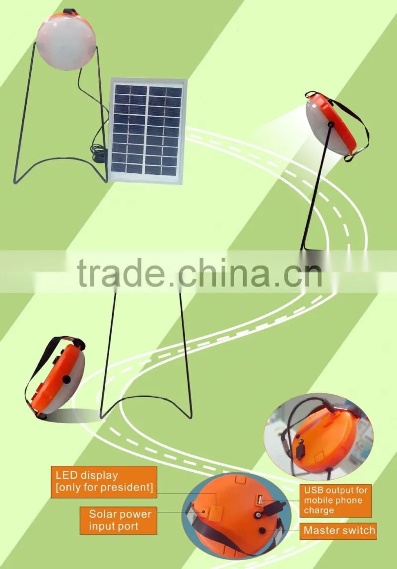 Hot selling rechargeable led portable electric hand lamps emergency solar led lamp with USB charger