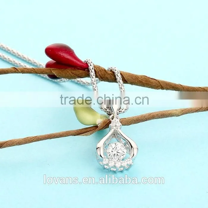 Fashionable 925 sterling silver ladies necklace jewelry