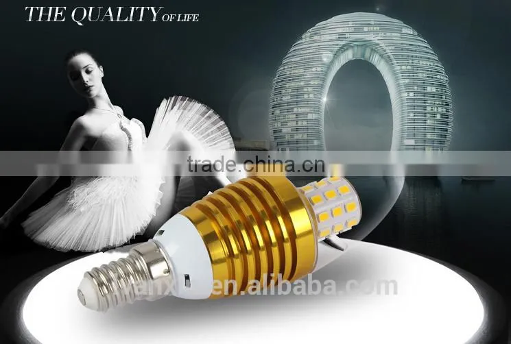 Golden base E14 led glass bulb light