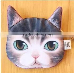 Aimigou wholesale personalized animal face coin purse cute cat purse