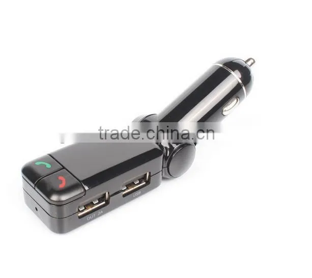 Hands free dual usb car charger wireless bluetooth fm transmitter for car mp3, bluetooth wireless fm transmitter