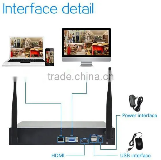 4CH 720P Wireless NVR KITS wifi nvr kit