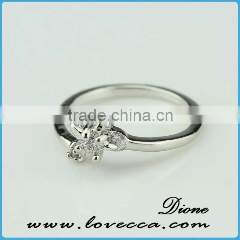 Size 7,8,9 Jewelry New Woman's White Gold zircon crystal Filled Ring Gift