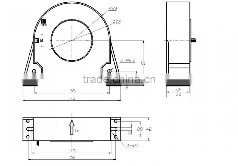 hall effect ac dc leakage current sensor