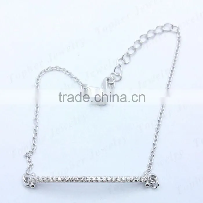 925 silver rhodium plated bracelet wholesale silver jewelry