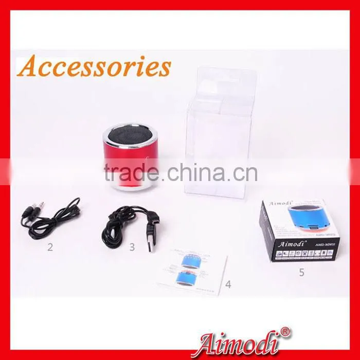 super bass round card speaker support FM radio and MP3 player