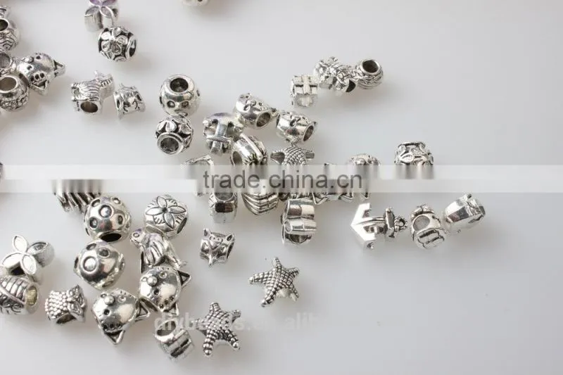 Wholesale All Types of Beads European Murano Alloy Beads for Jewelry Making